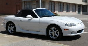 Sexy white sports car.