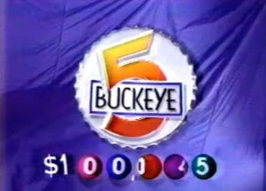 Screencap from a 1990s Buckeye 5 commercial.